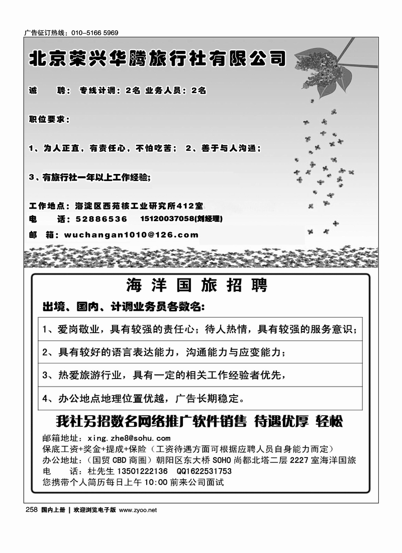 桂甲天下·广西专线招聘海洋国旅东大桥门市.招聘