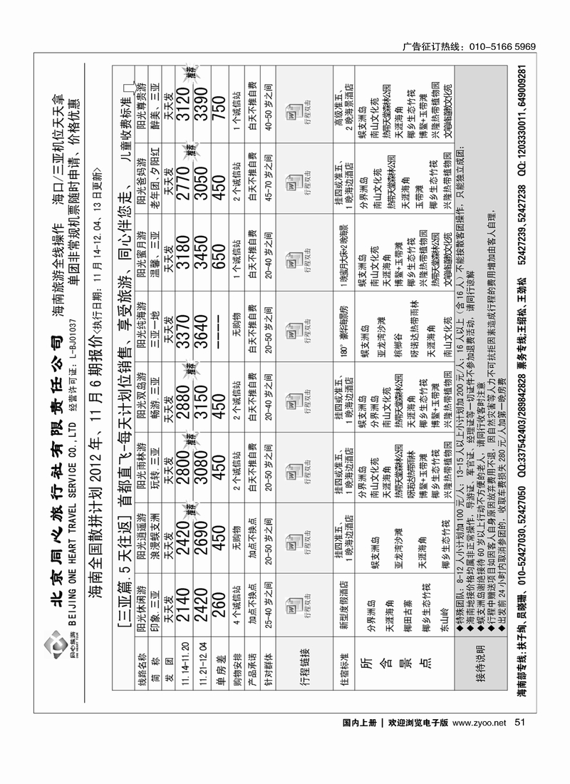 同业海南·北京同心旅行社有限责任公司2
