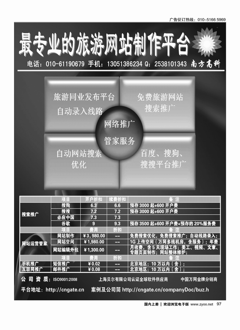 旅游网站建设