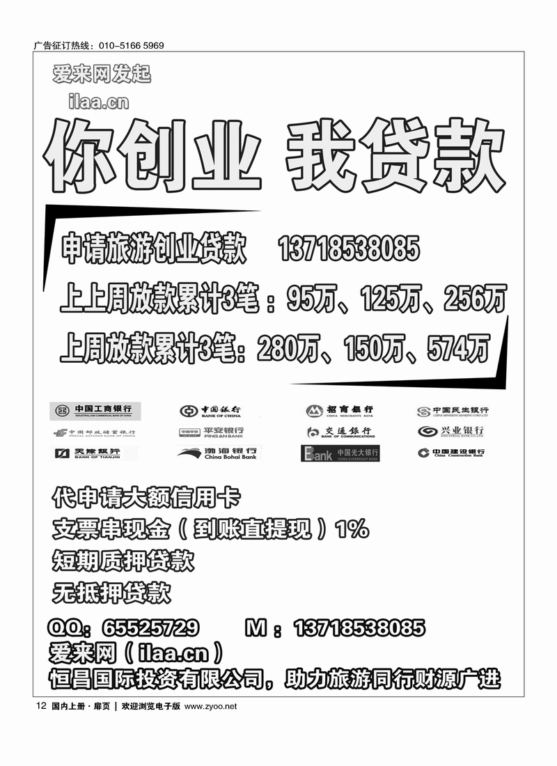 旅游创业贷款