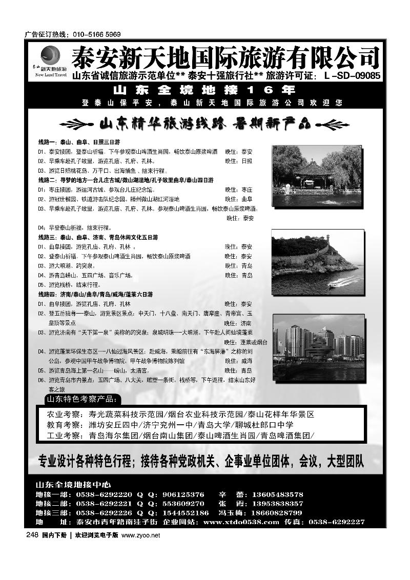 248泰安新天地国际旅游有限公司