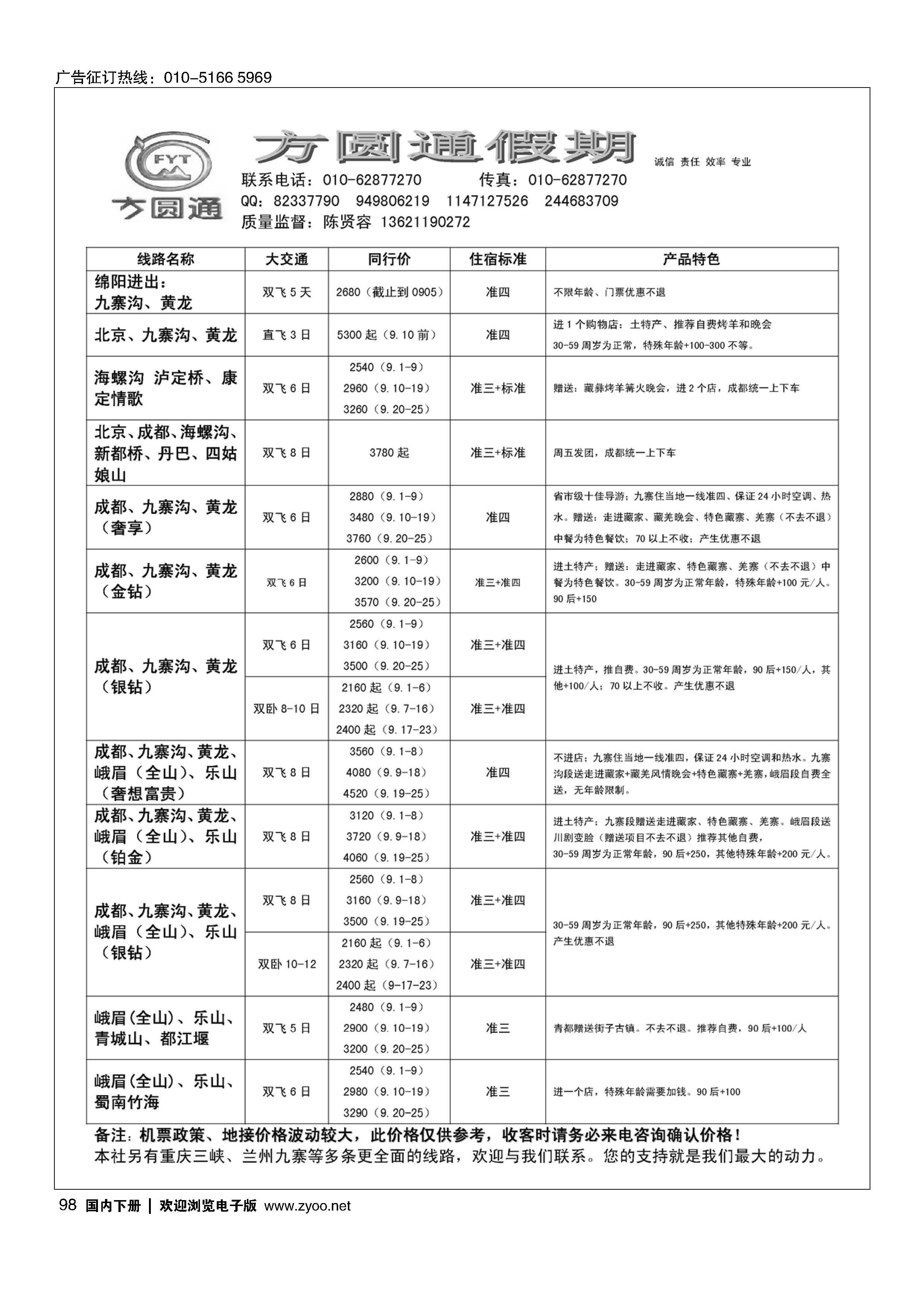 098四川蜀风玩美？方圆通假期