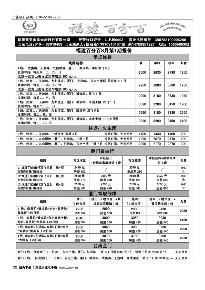 032福建百分百