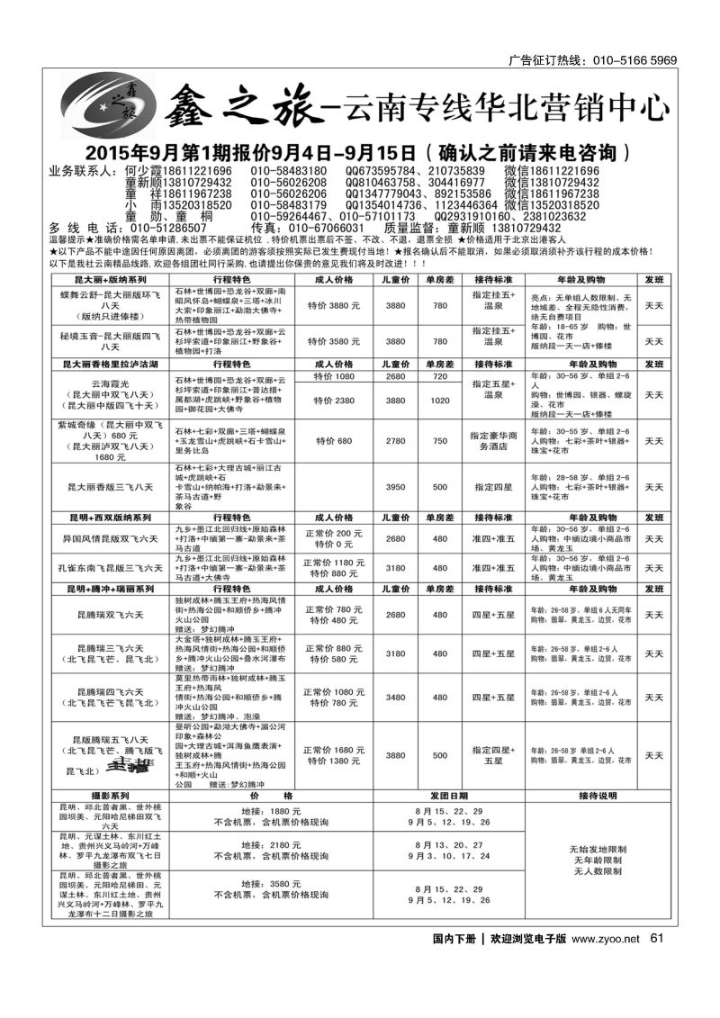 061鑫之旅？云南专线