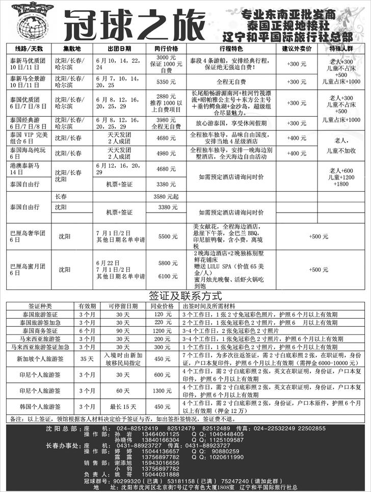 冠球之旅东南亚
