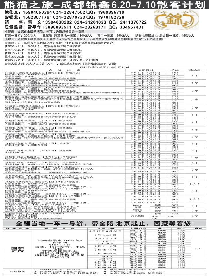 A黑28熊猫之旅—成都锦鑫旅行社1
