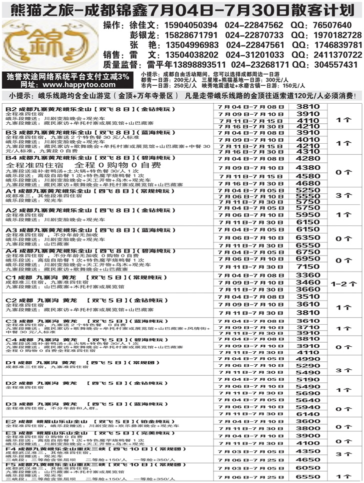 A黑11熊猫之旅-成锦鑫旅行社0
