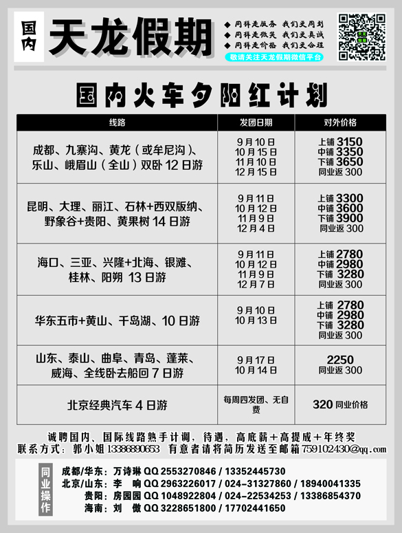 a黑1 天龙假期-国内1