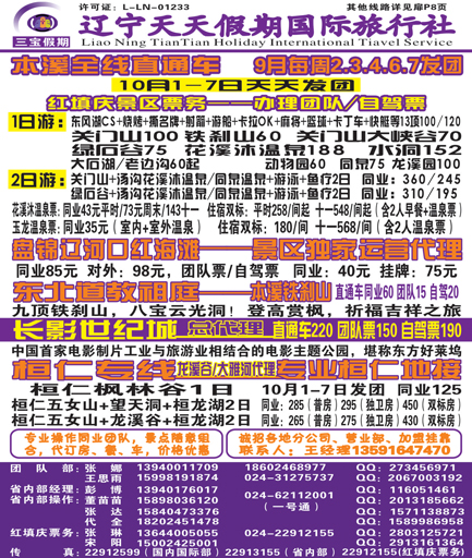 三宝假期（辽宁天天假期国际旅行社）侧条