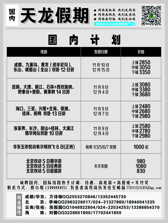 A黑1天龙假期-国内