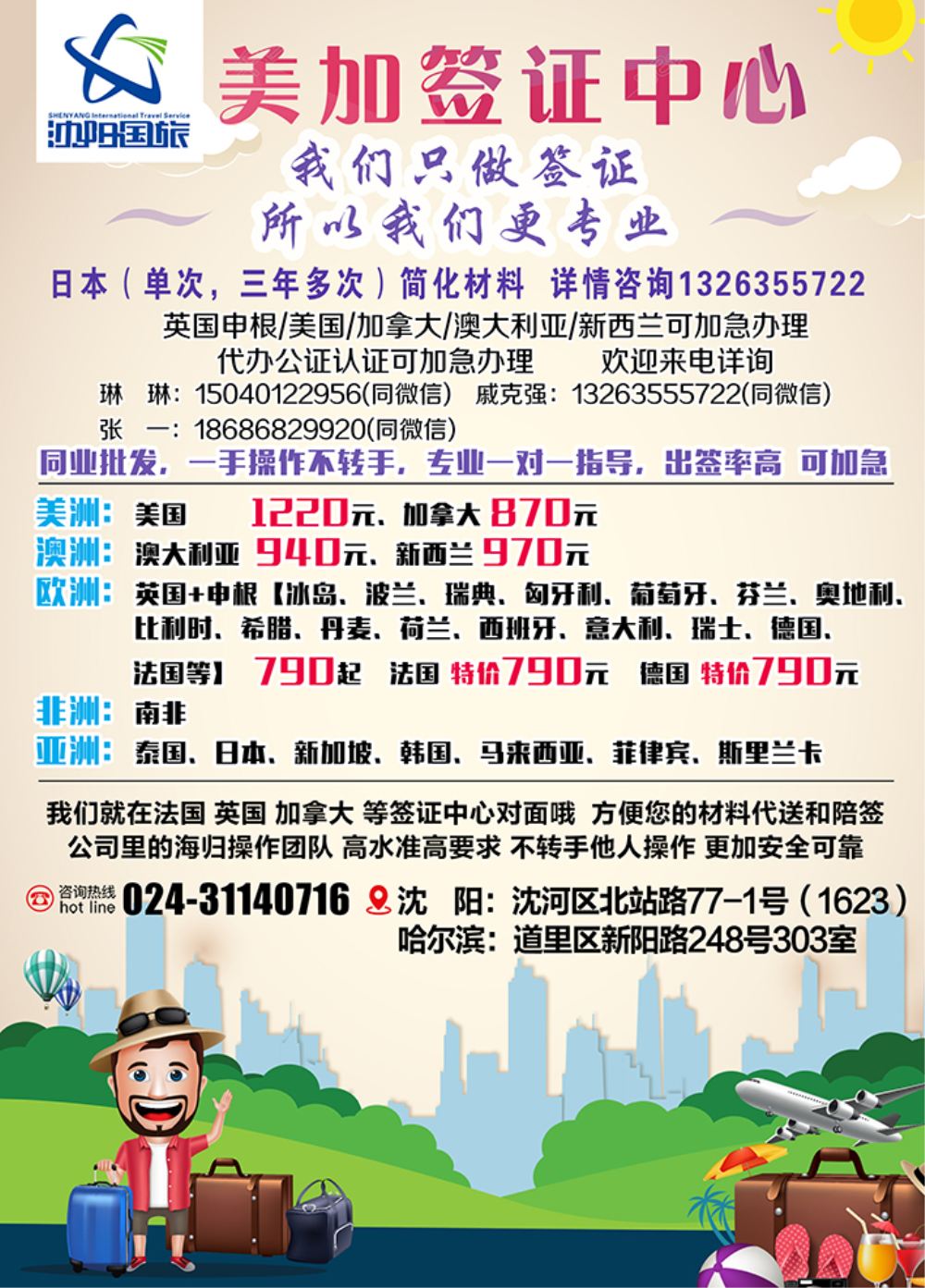 美加签证改