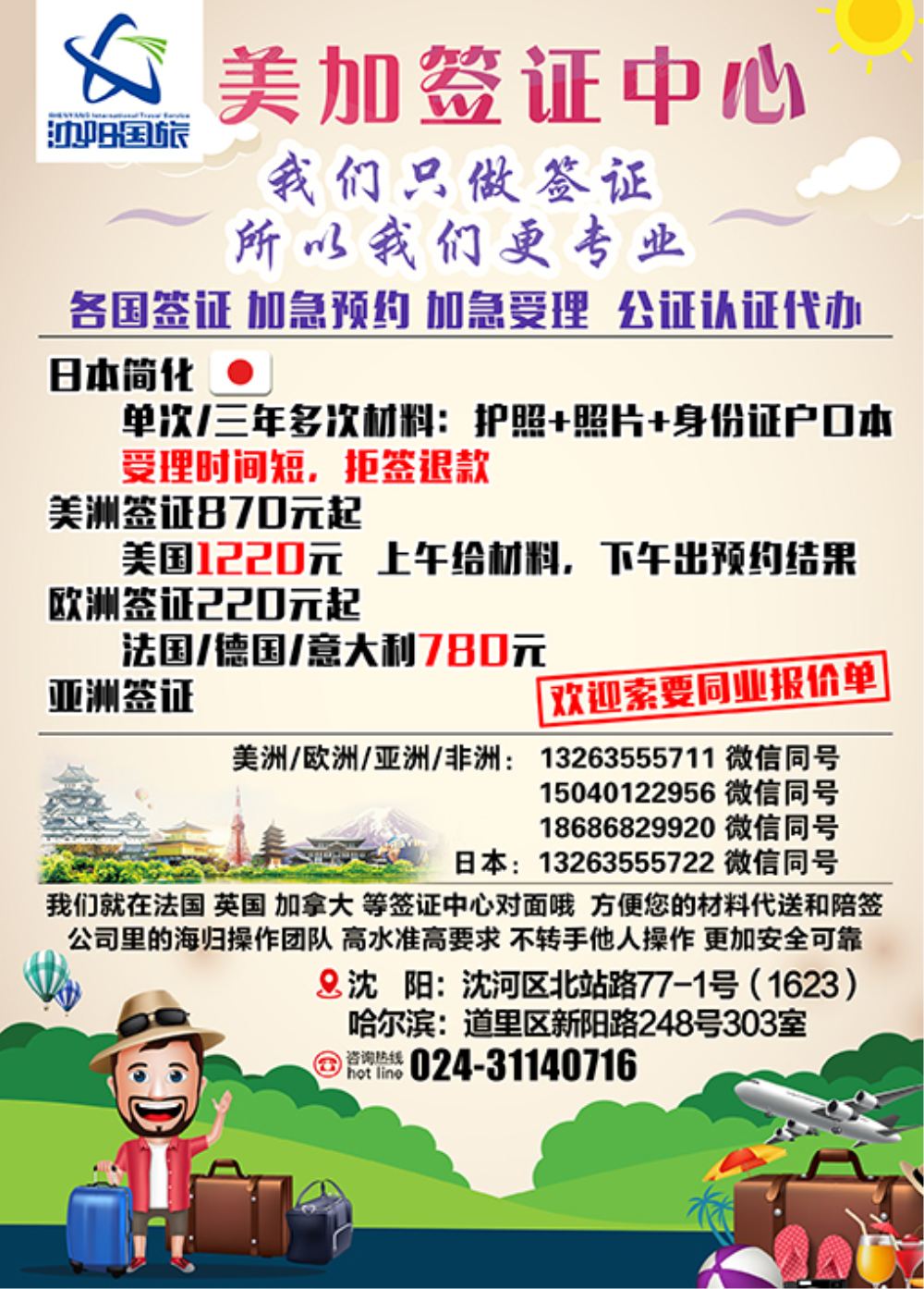美加签证改