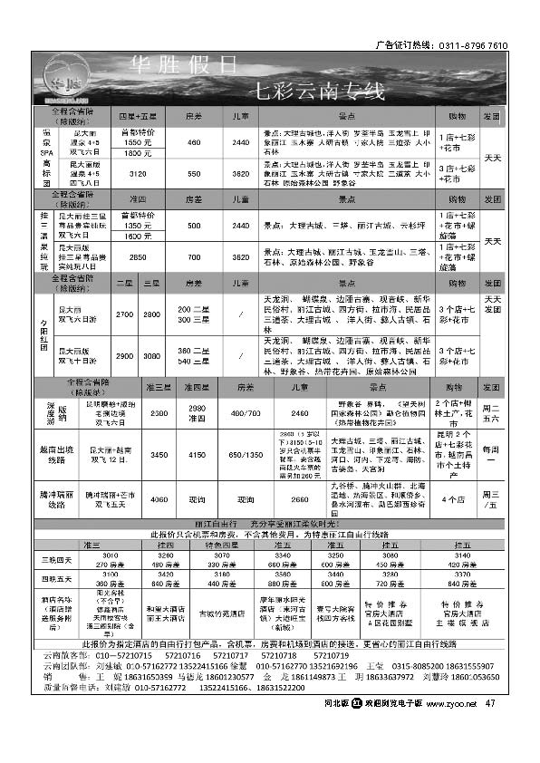 华胜假日 云南专线 47