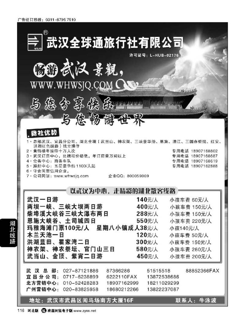 116 武汉全球通旅行社有限公司