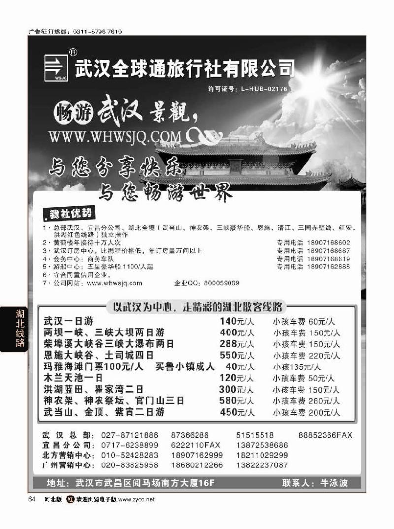 64 武汉全球通旅行社有限公司