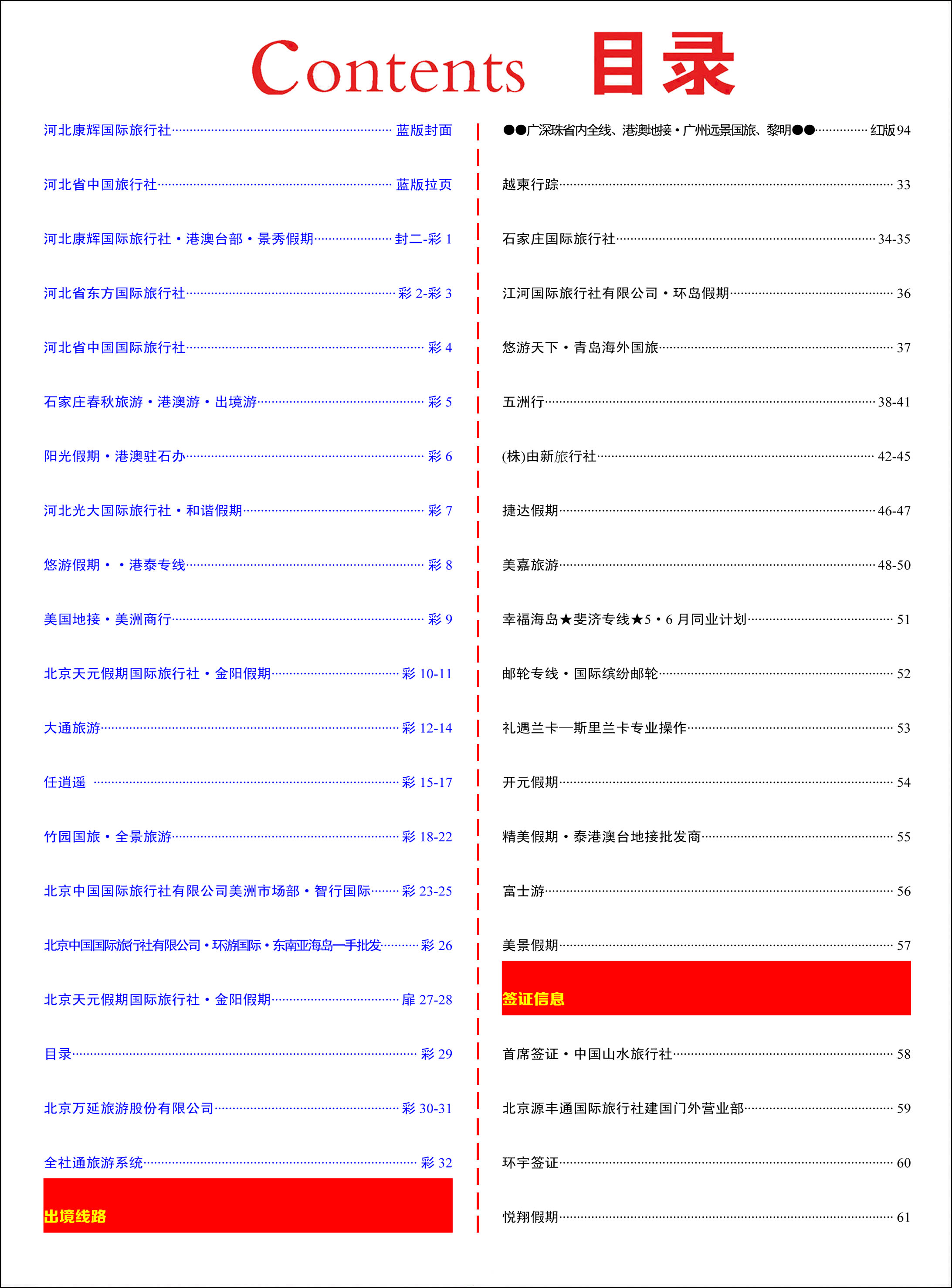 蓝版彩29 目录