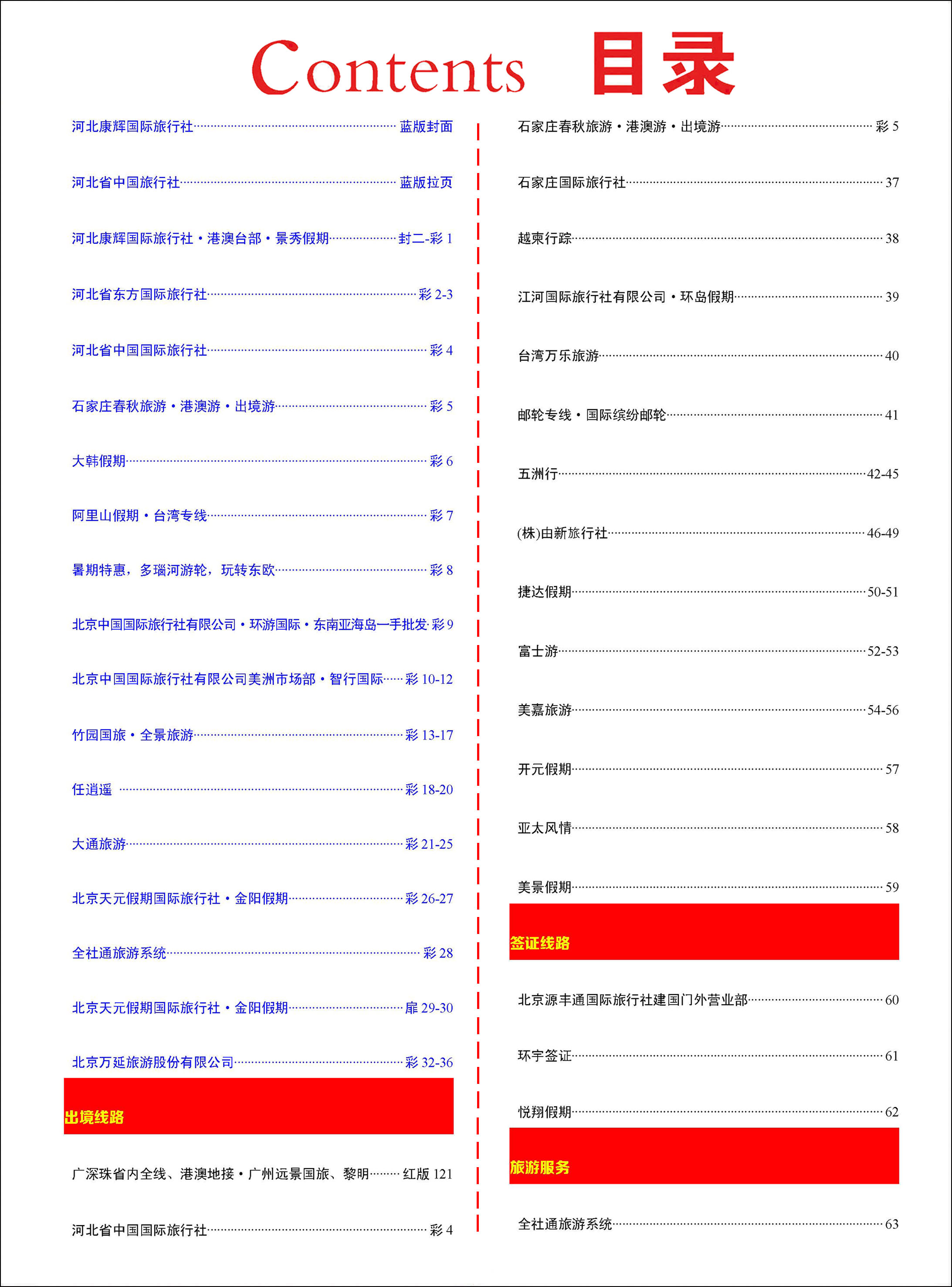 蓝版彩31 目录
