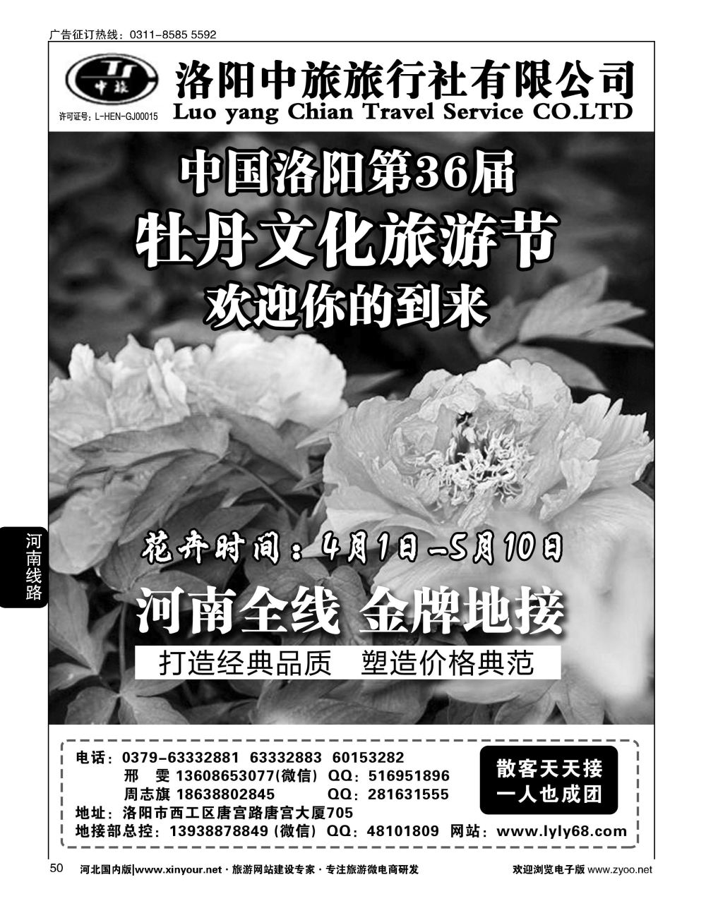 50 洛阳市中旅旅行社--河南全线地接