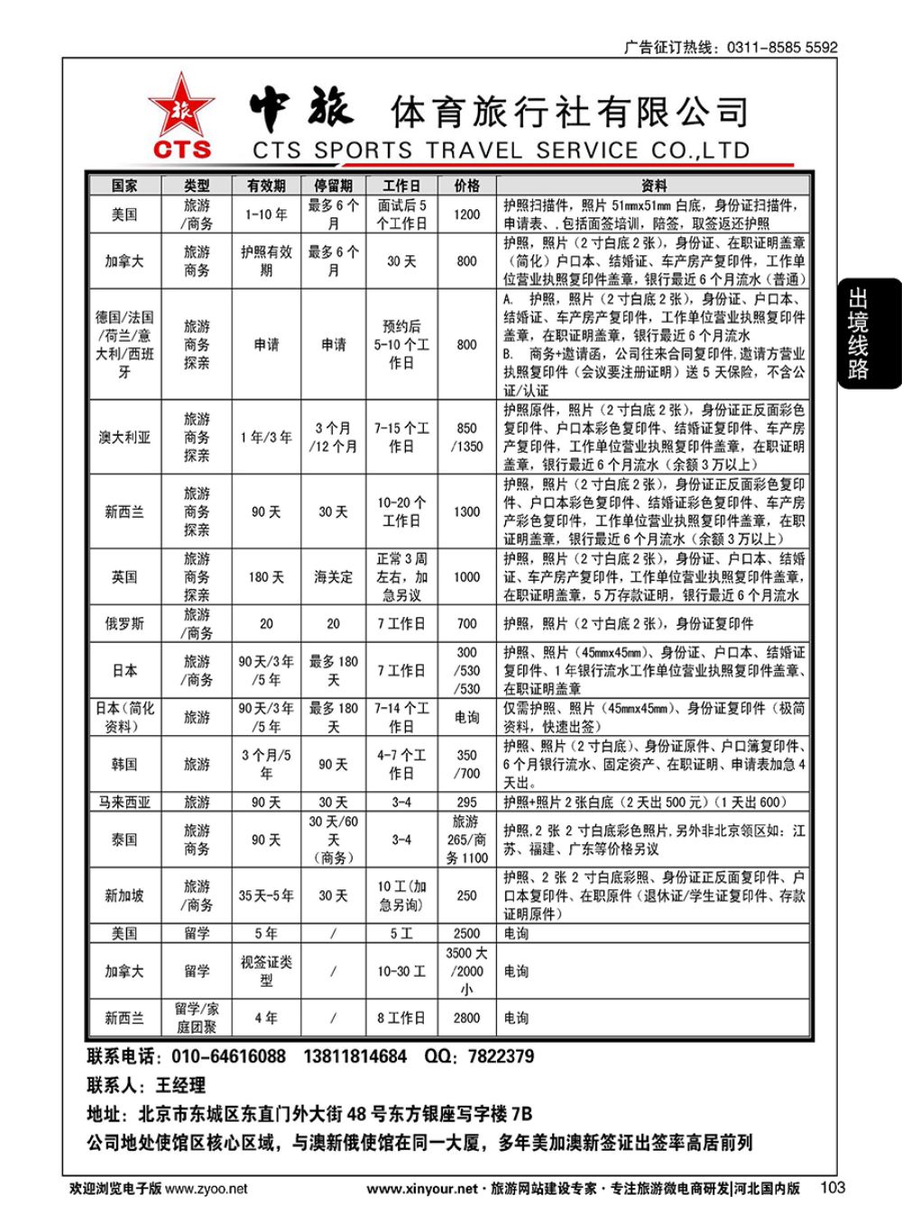 103 中旅签证