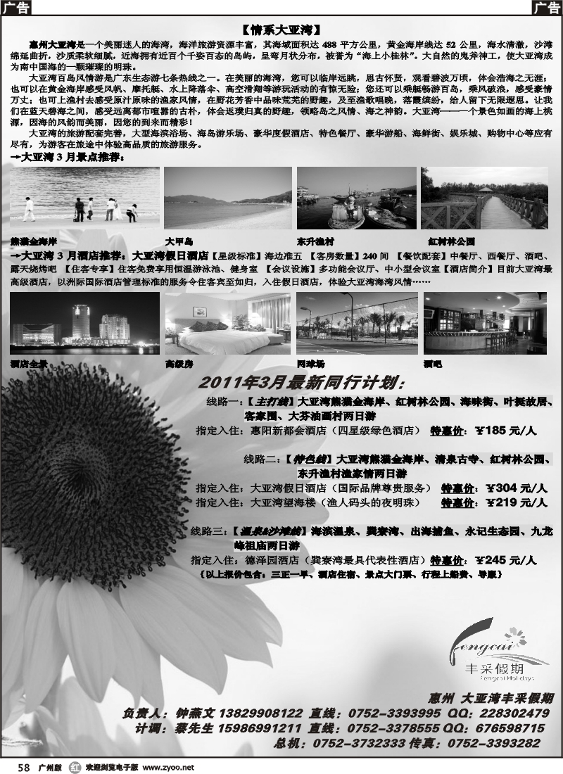 r058 惠州大亚湾丰采假期