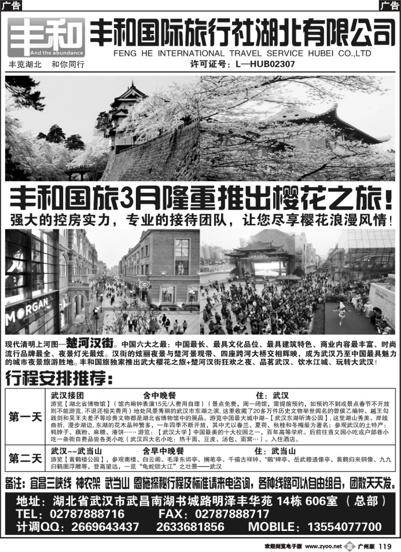 b119 丰和国际旅行社湖北有限公司