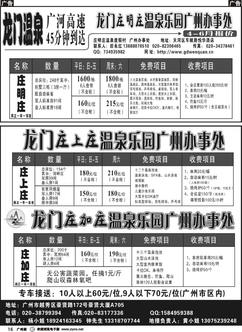 r016 龙门庄上庄、庄加庄、庄明庄温泉乐园