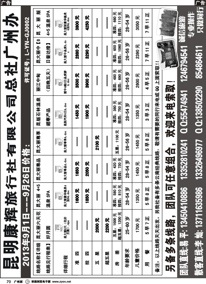 r070 昆明康辉旅行社有限公司