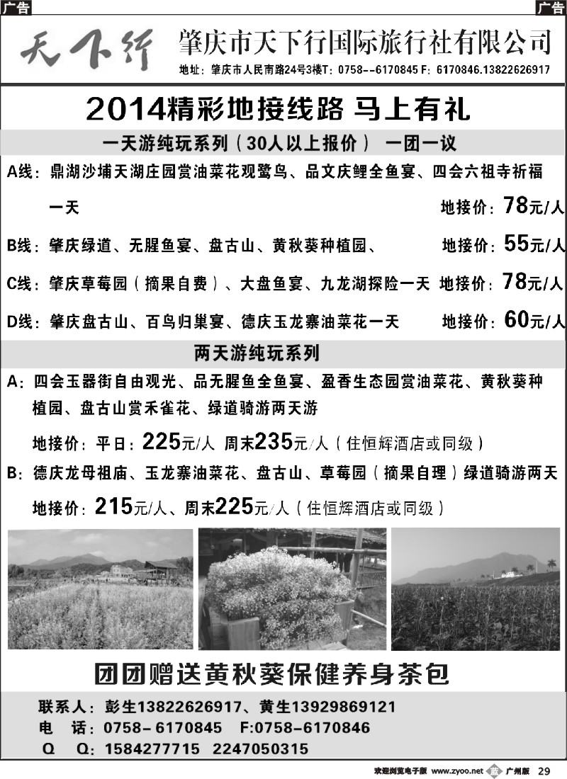 b029 肇庆天下行国际旅行社