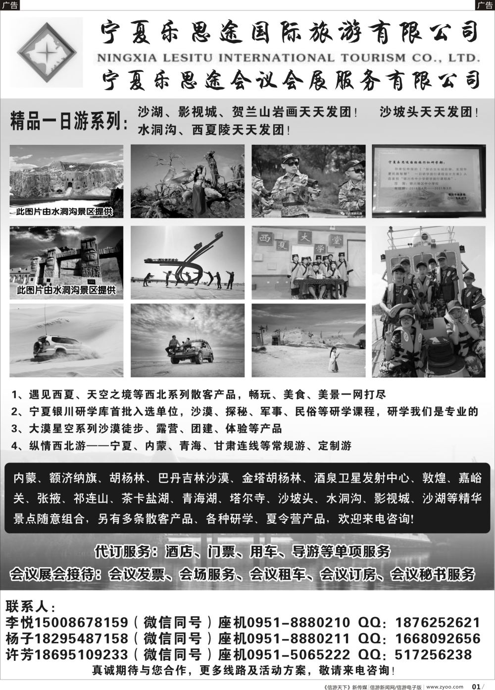 b001 宁夏乐思途国际旅游有限公司（广东，上海）黑白