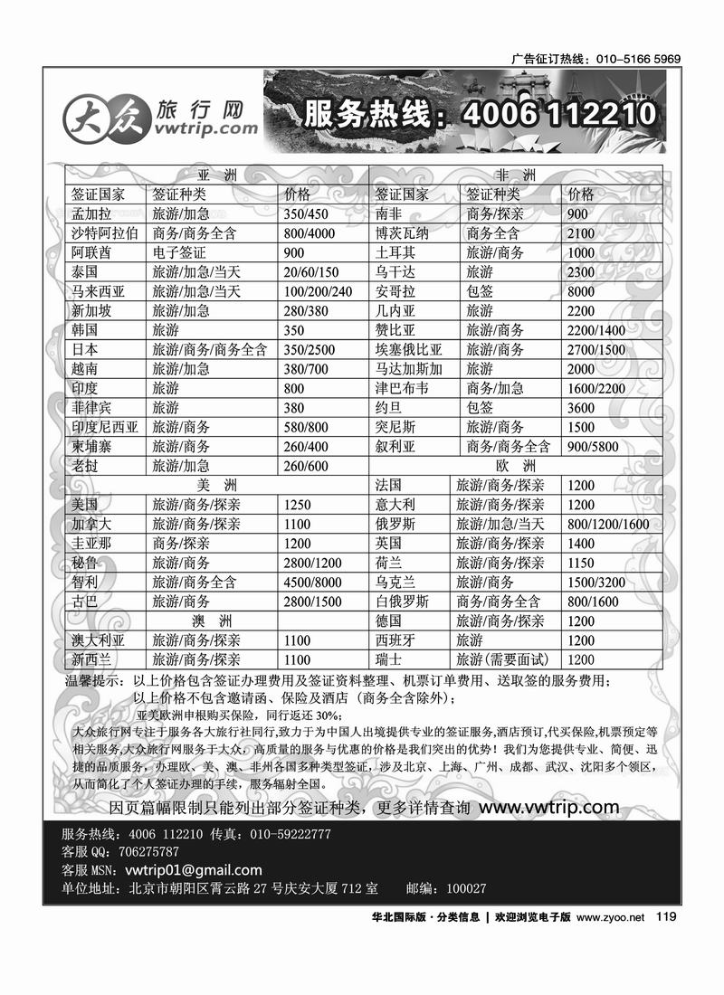 全球签证批发商大众旅行网119