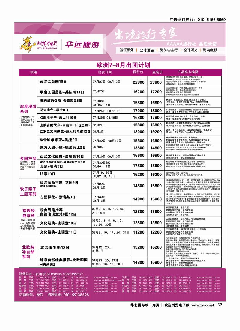 翔龙万里行-华远国际旅游有限公司4页：澳州、非、美州、欧4