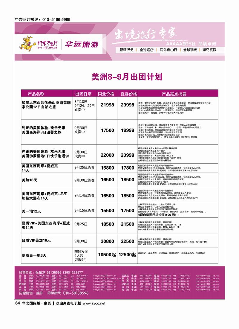 翔龙万里行-华远国际旅游有限公司4页：澳州、非、美州、欧3