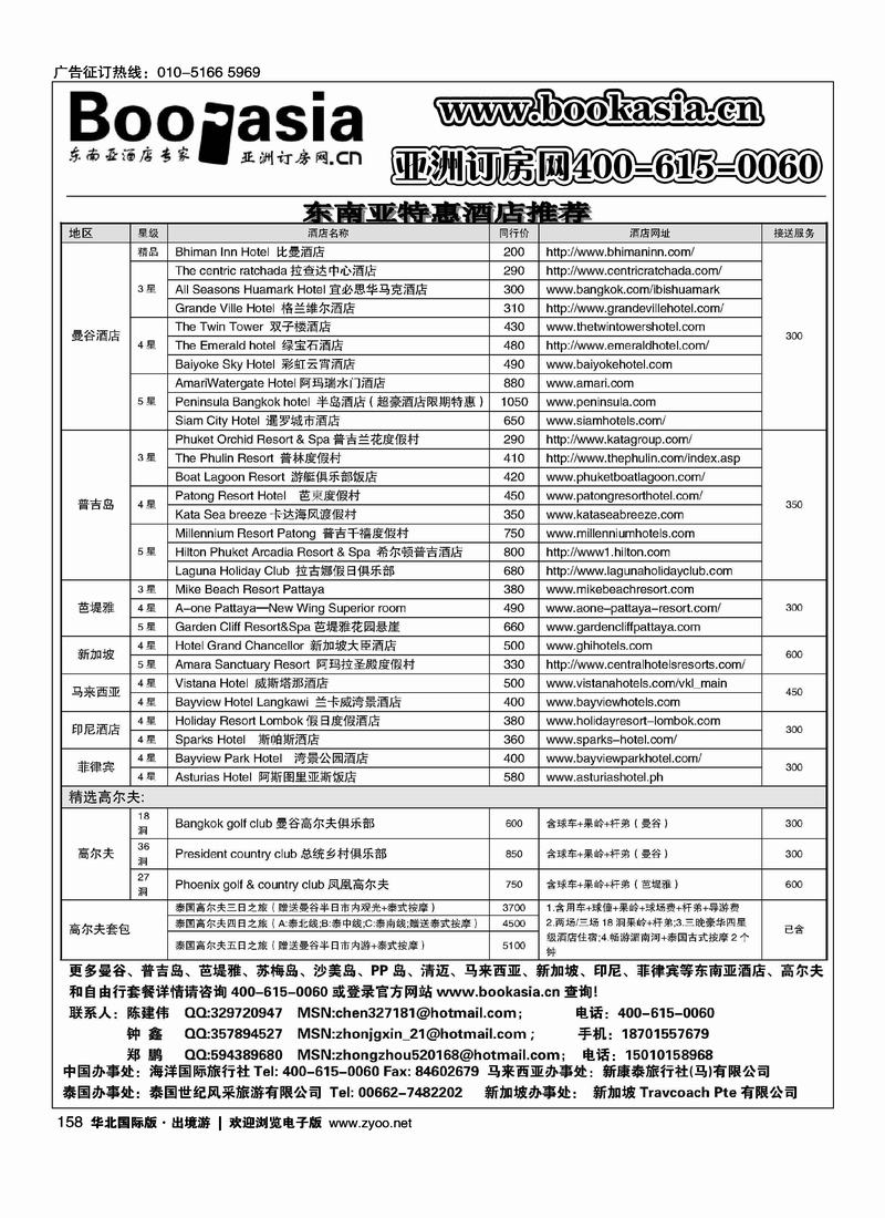 酒店预订——东南亚酒店大全