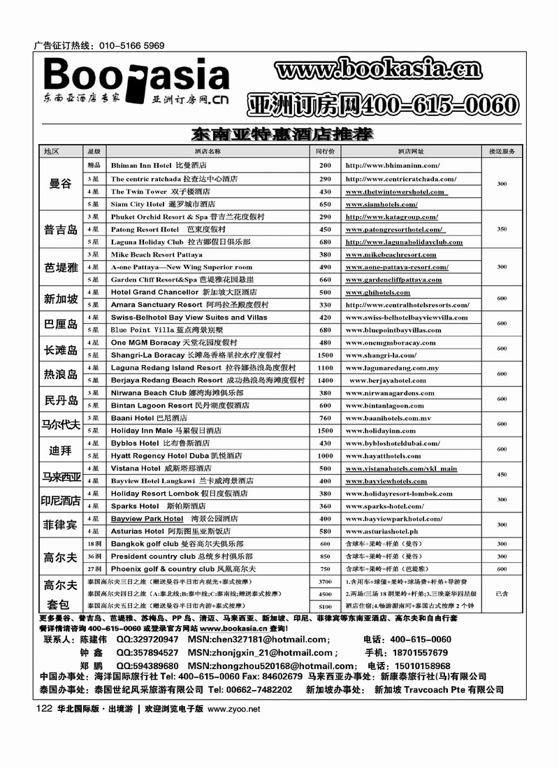 酒店预订——东南亚酒店大全