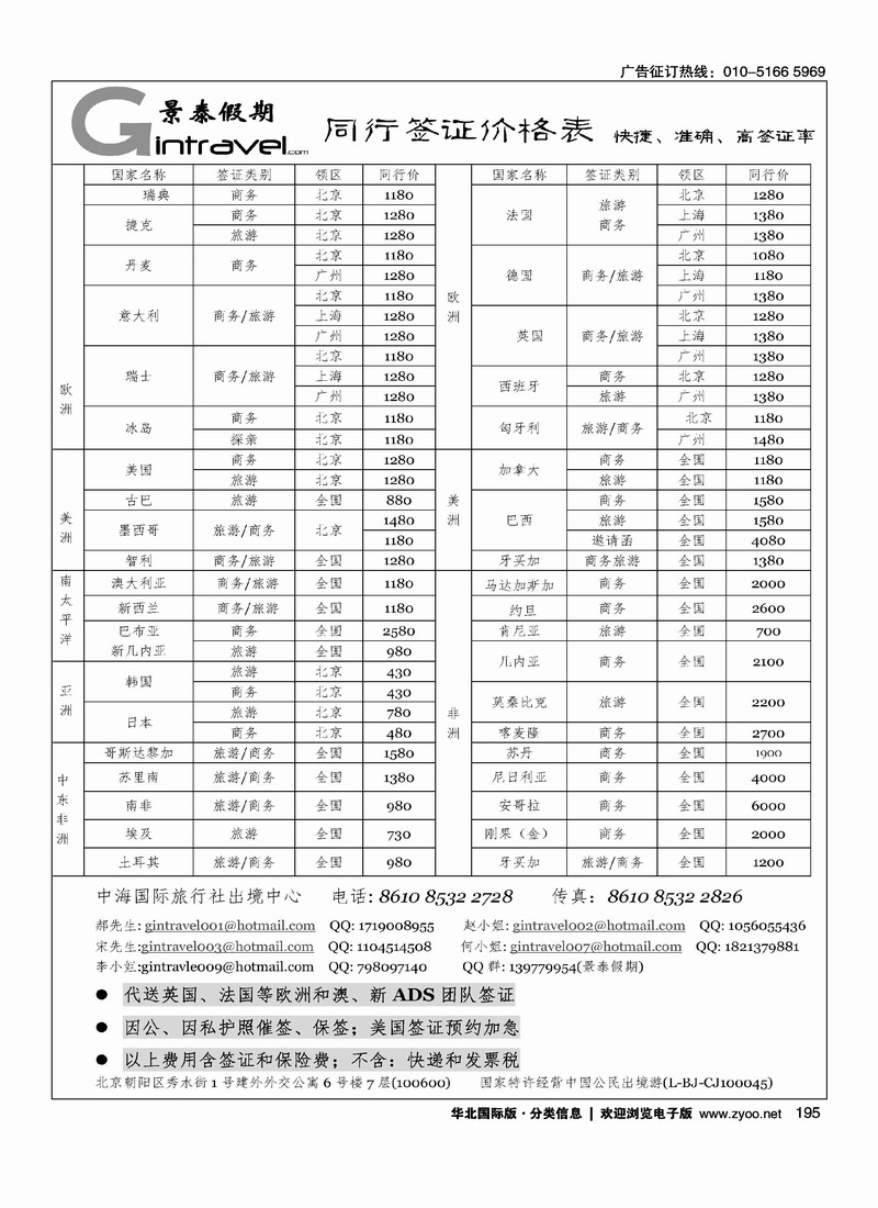 景泰假期·签证