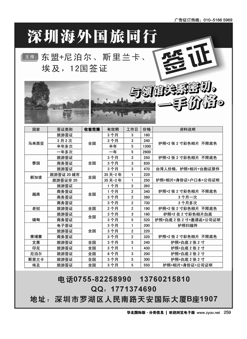 越南、埃及、尼泊尔旅游签证