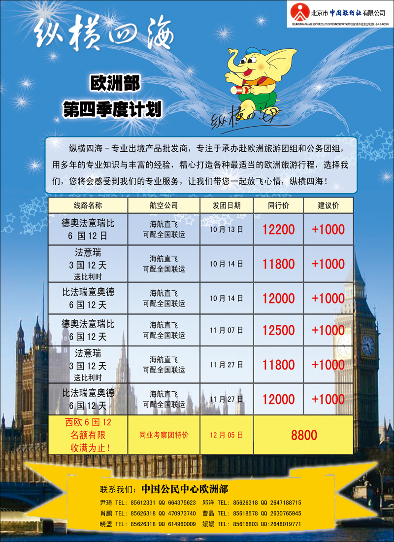 北京中旅-纵横四海-欧洲2
