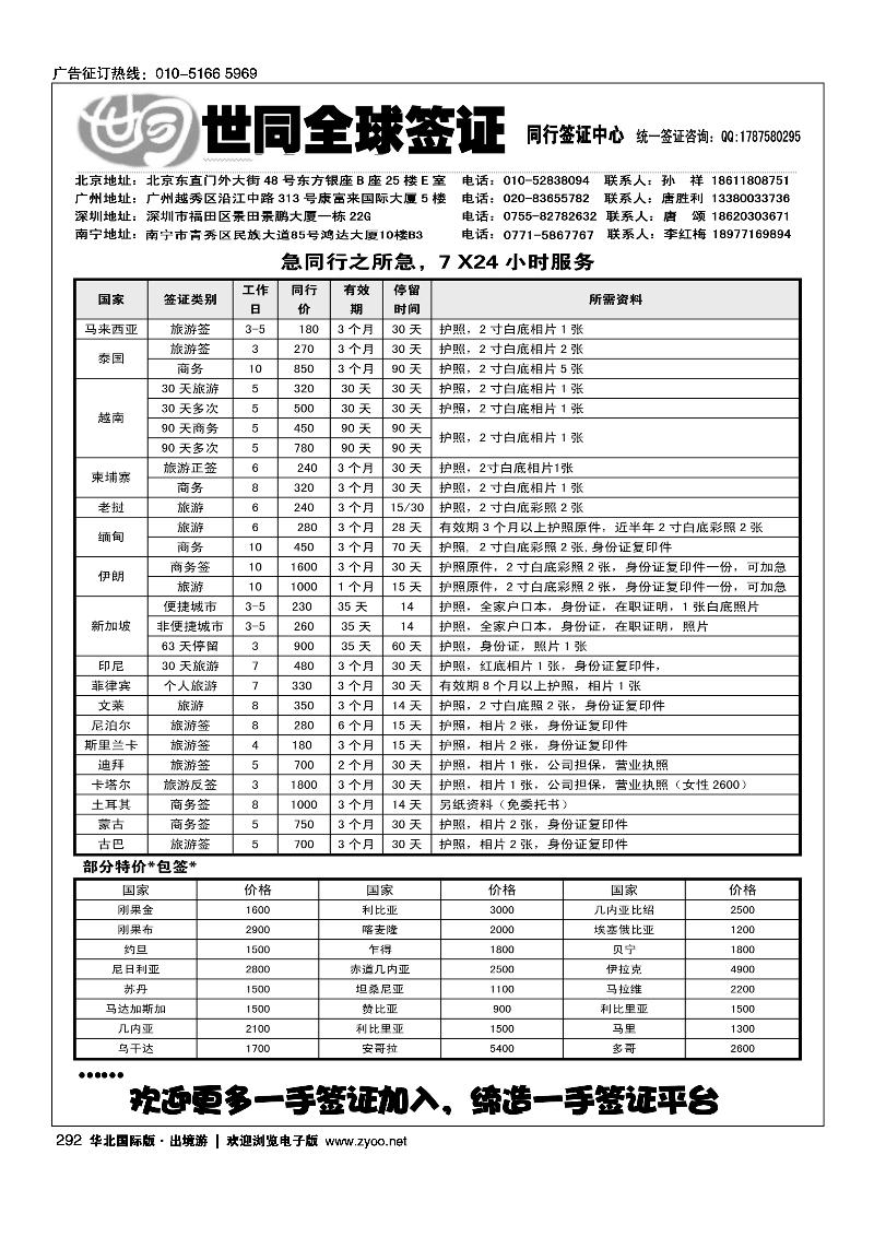 世同签证（7x24小时服务）