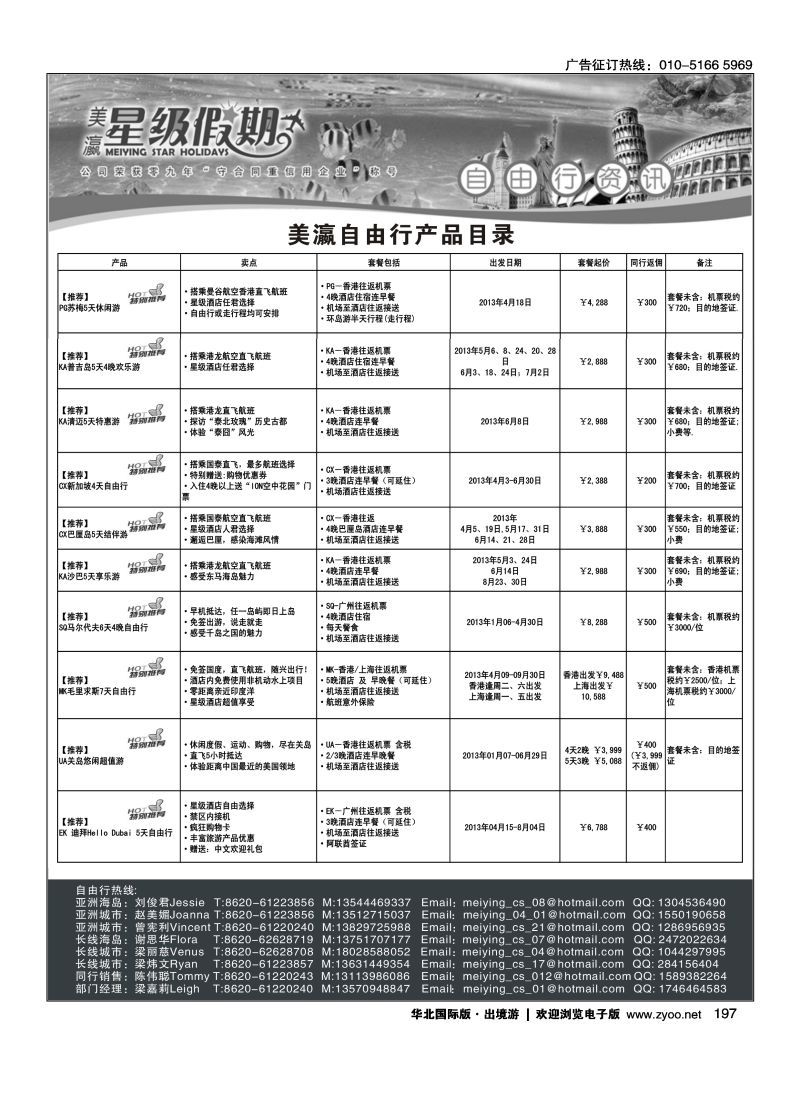 197 美瀛假期——自由行至尊推