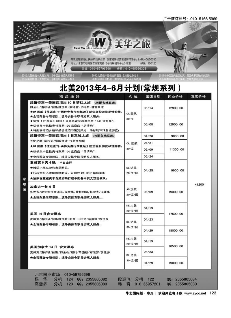 123 环境国旅美洲中心·美华之旅