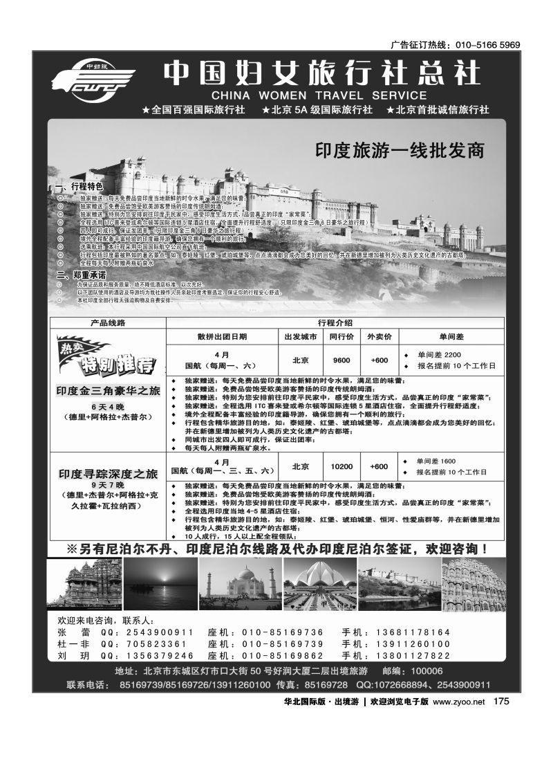 175 中国妇女旅行社-南亚印度批发