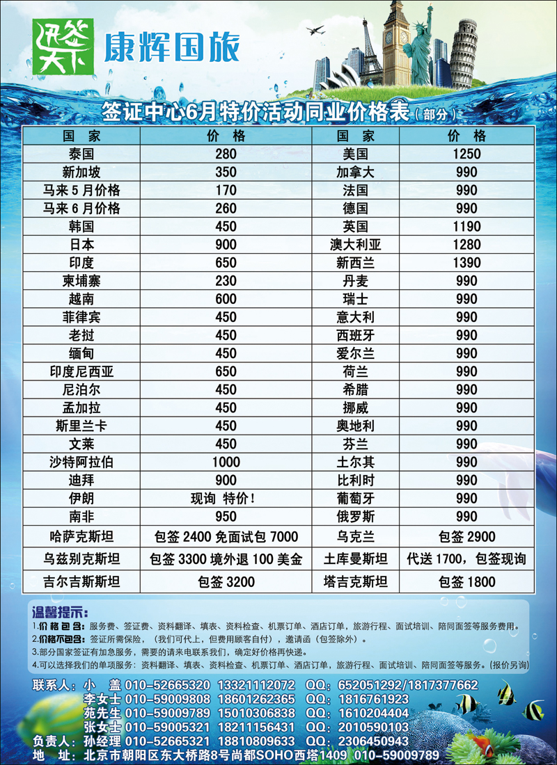 彩104迅签天下签证信息
