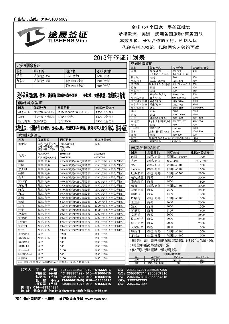 294途晟签证