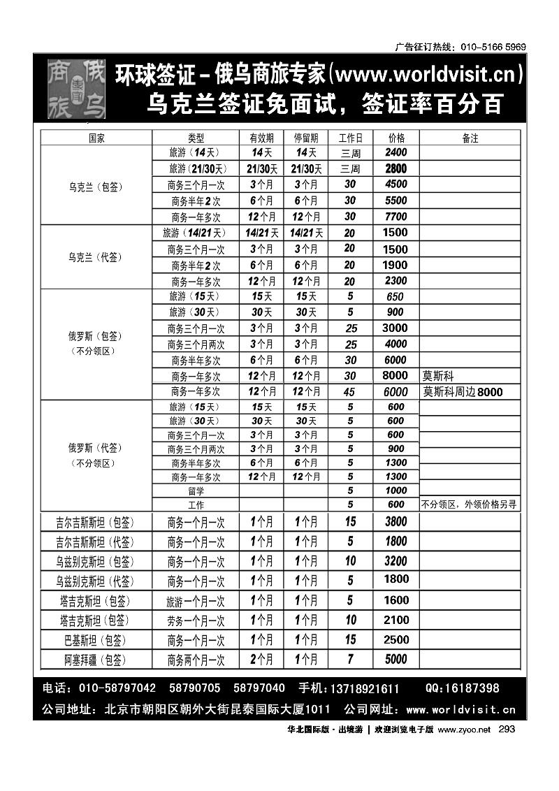 292乌克兰签证