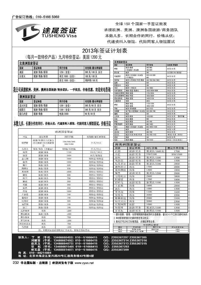 232途晟签证
