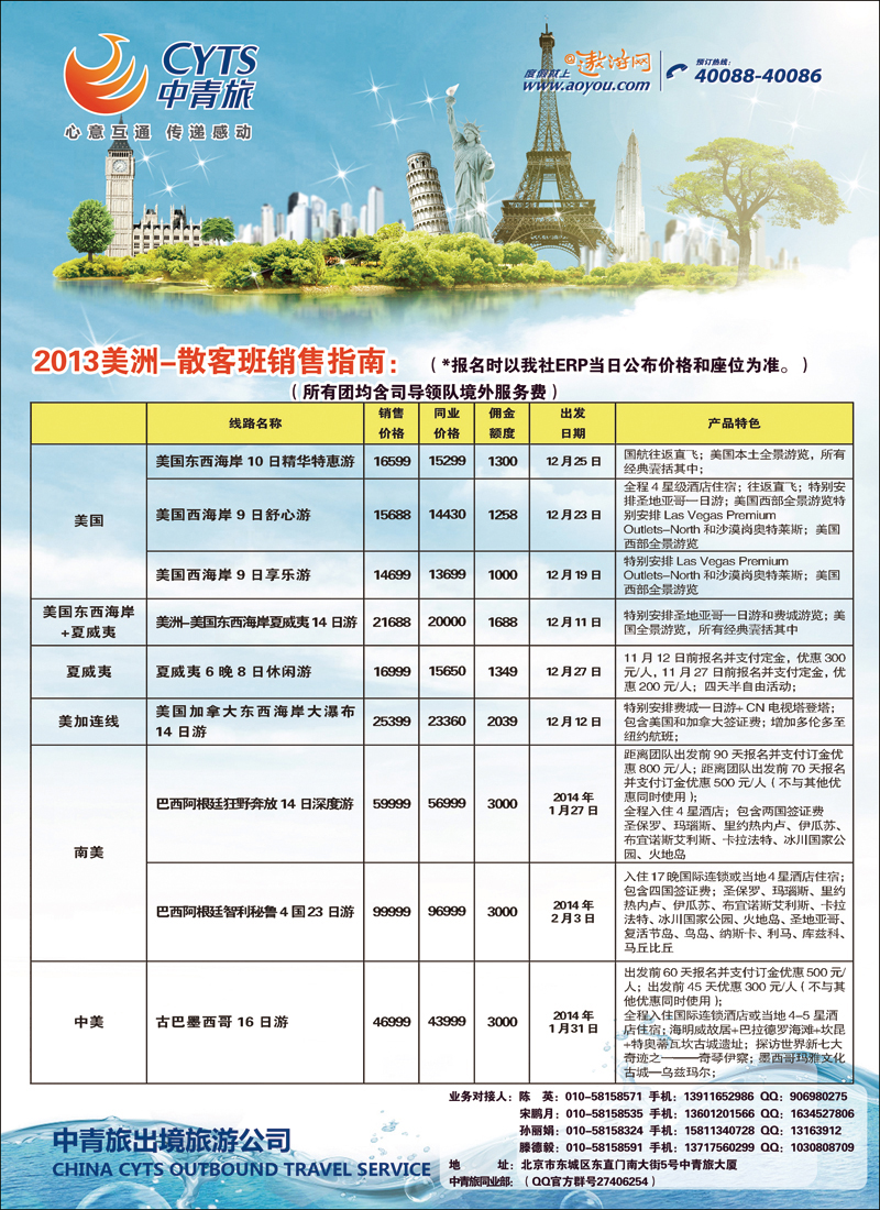 彩5458中青旅4（美洲）