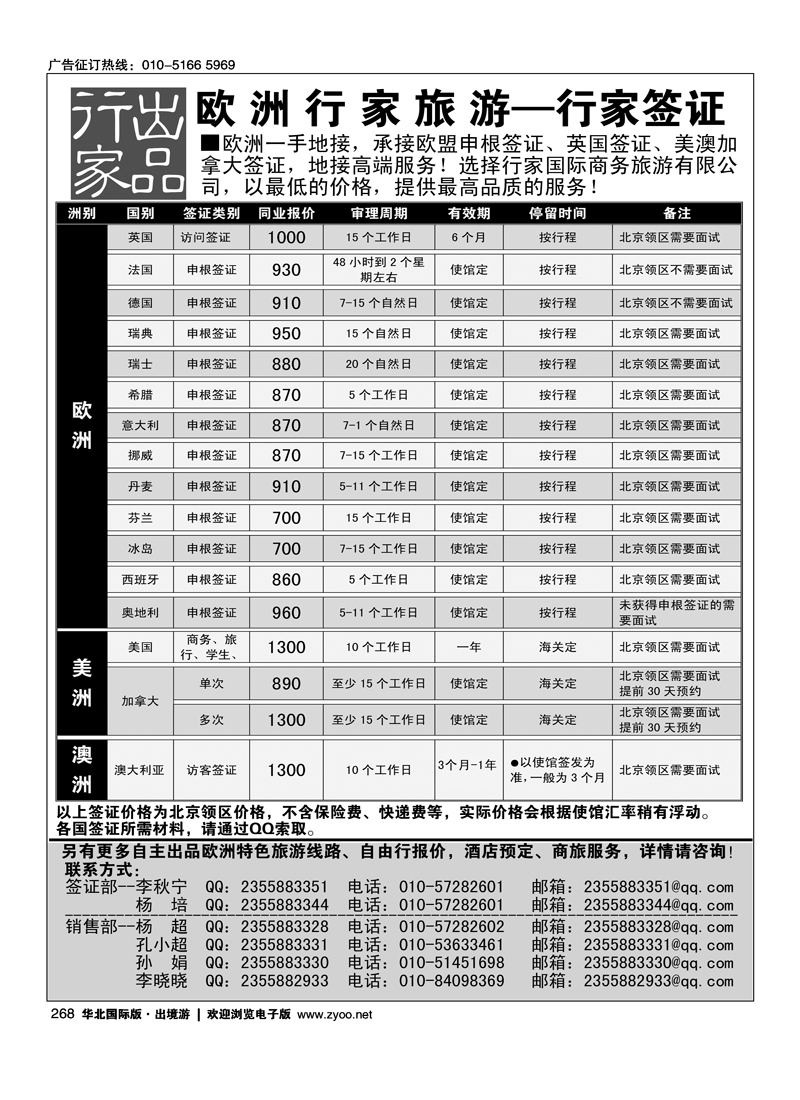 268行家签证