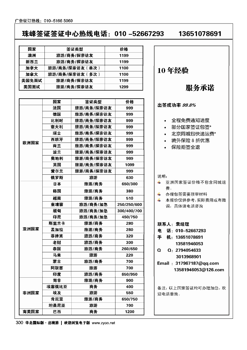 300珠峰签证