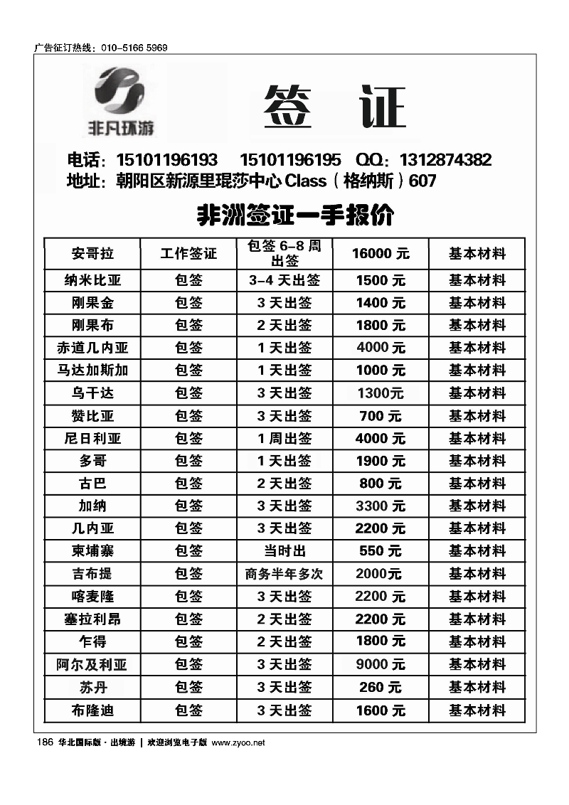186非凡环游签证