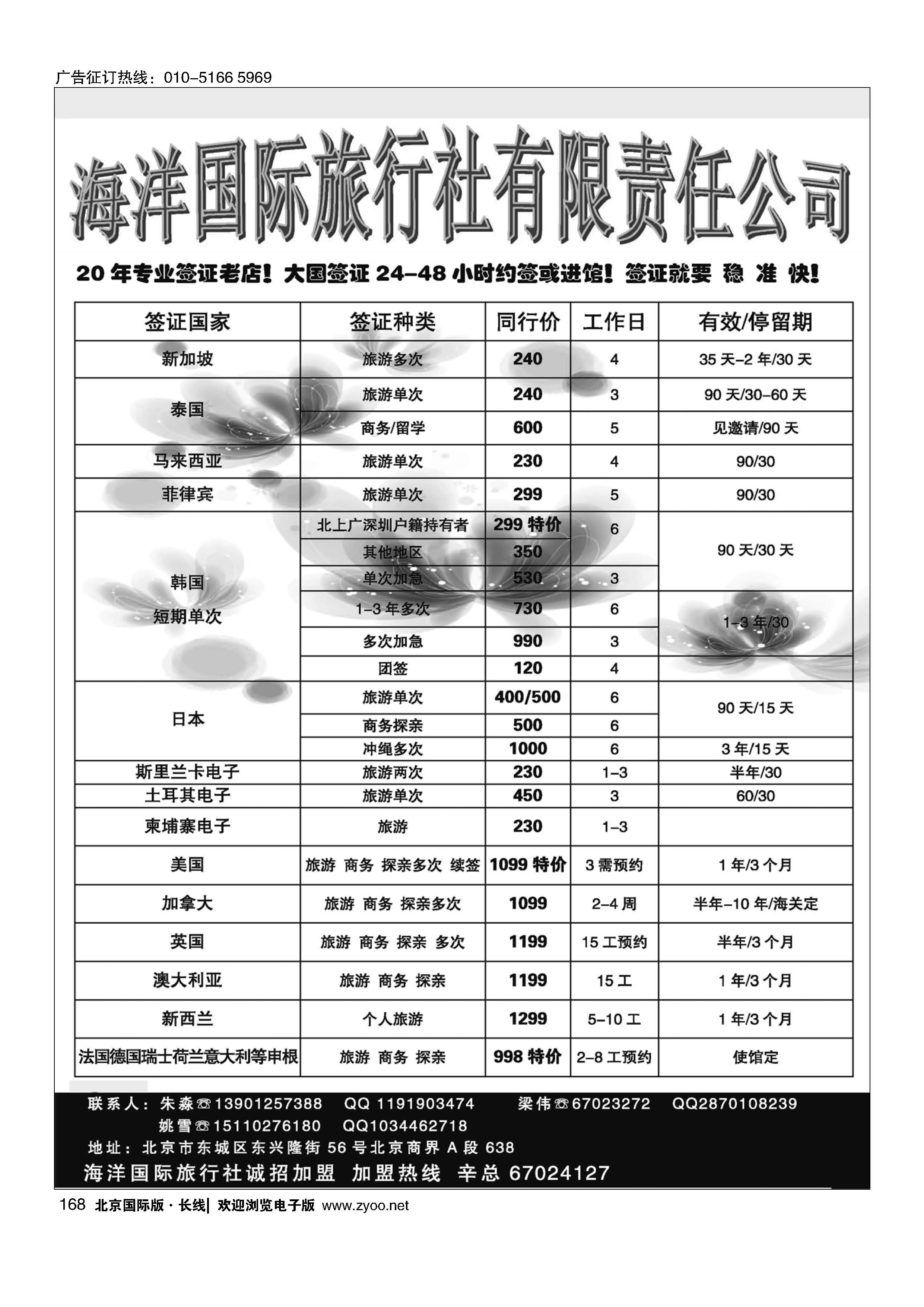 168海洋国旅签证